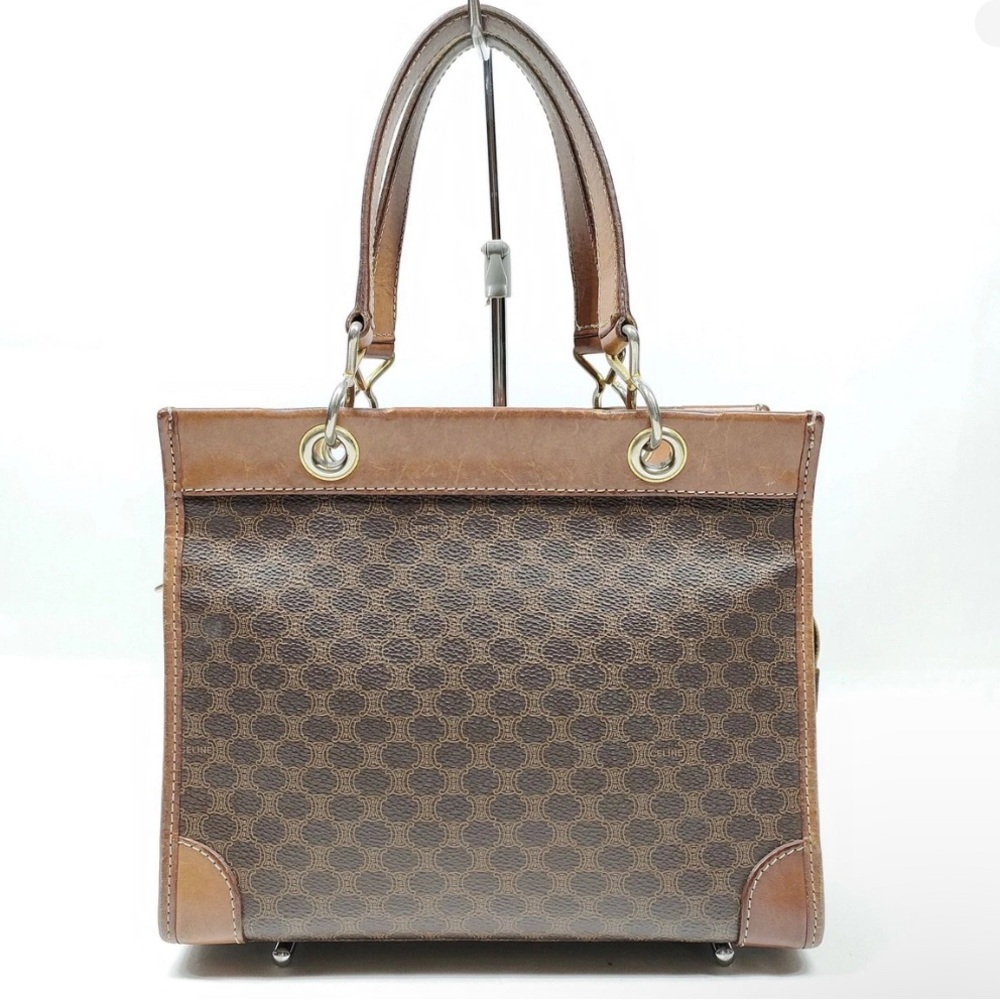 Vintage Celine Macadam Brown Tote Bag